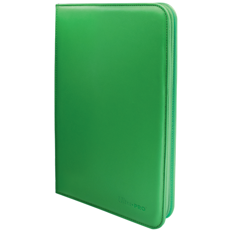 Vivid 9-Pocket Zippered PRO-Binder: Green