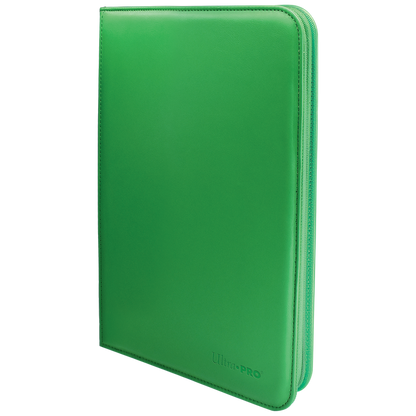 Vivid 9-Pocket Zippered PRO-Binder: Green