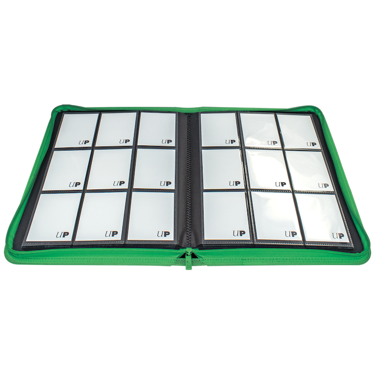 Vivid 9-Pocket Zippered PRO-Binder: Green
