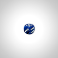 Vortex Style Blue/white 25mm d6 dice w/pips (Chessex Off Colour Single D6)