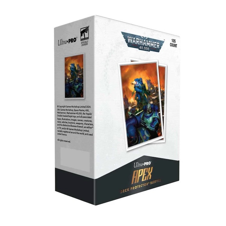 Warhammer 40,000 - Space Marines - Adeptus Astartes 105ct APEX DECK PROTECTOR Sleeves