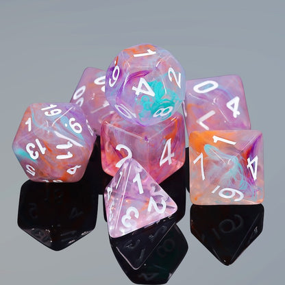 Watercolour Dice Set