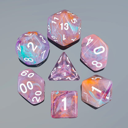 Watercolour Dice Set