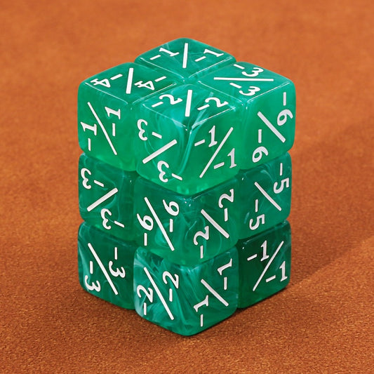Watermelon Green Negative Counter Dice (16mm Single)