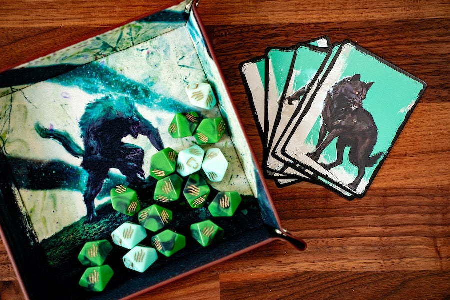 Werewolf: The Apocalypse 5th Edition Roleplaying Game Luna’s Fury Limited Dice & Tray Accessory Pack