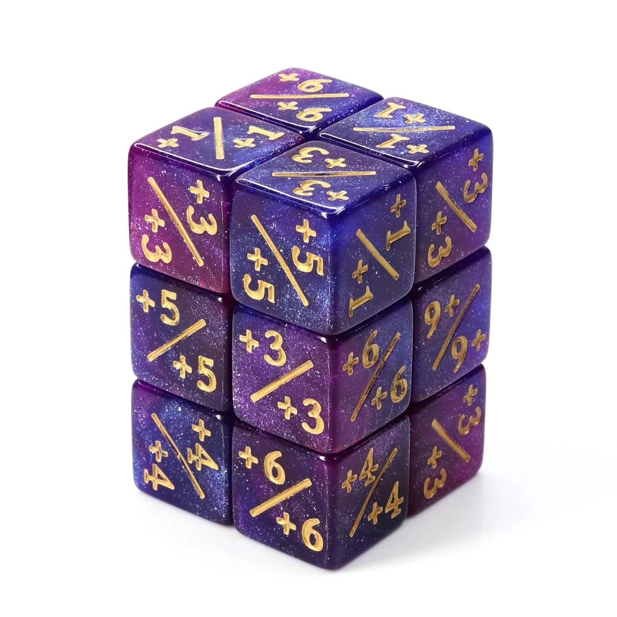 Dark Blue Purple Glitter MTG Positive Counter Dice (16mm Single)