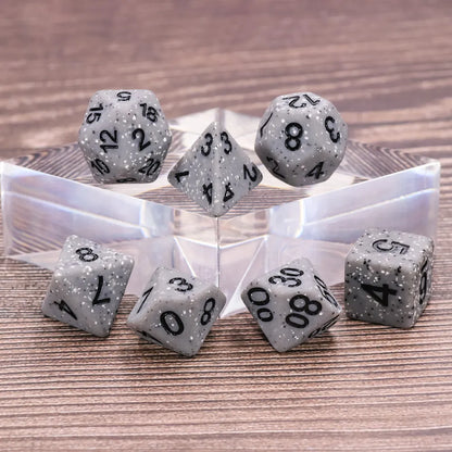 Grey Granite Dice Set