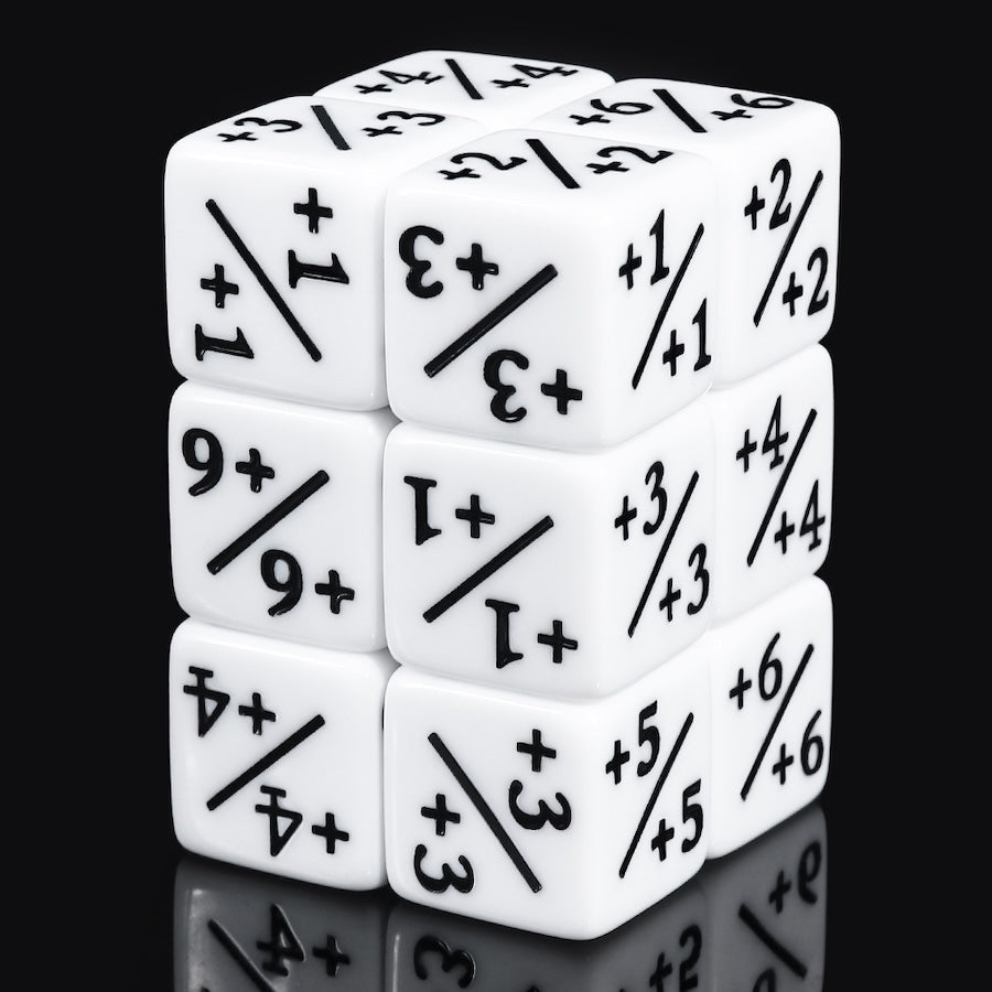 White MTG Positive Counter Dice (16mm Single)