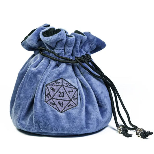 Blue Fluffy Multi Pocket Dice Bag