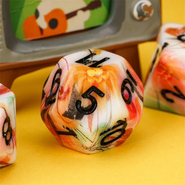 Botanical Dipped Pattern Dice Set