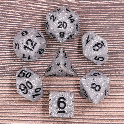 Grey Granite Dice Set