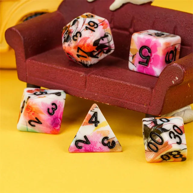 Botanical Dipped Pattern Dice Set