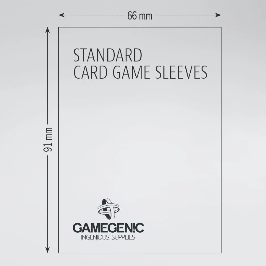 Gamegenic Prime Board Game Sleeves: Value Pack - 200 Standard GREY (66 x 91 mm)