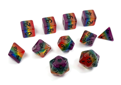 HeartBeat Dice: Victory over AIDS Rainbow Pride Set