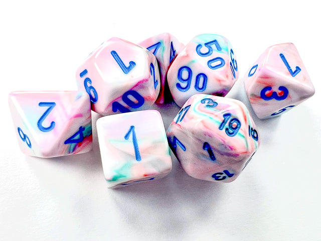 Festive Mini-hedral Pop Art/blue 7-Die set