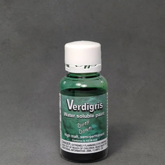 Dirty Down Green Verdigris Effect Water Soluble Paint 25ml