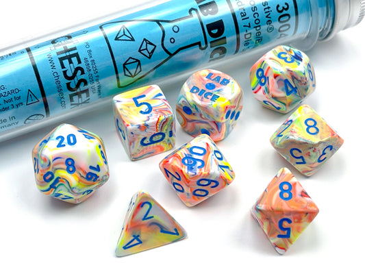 CHX30047: Festive Kaleidoscope/blue Polyhedral 7-Die Set
