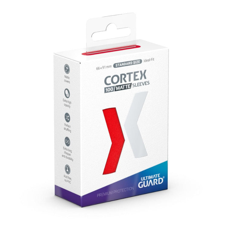 Ultimate Guard Cortex Sleeves - Matte Red - Standard Size (100)