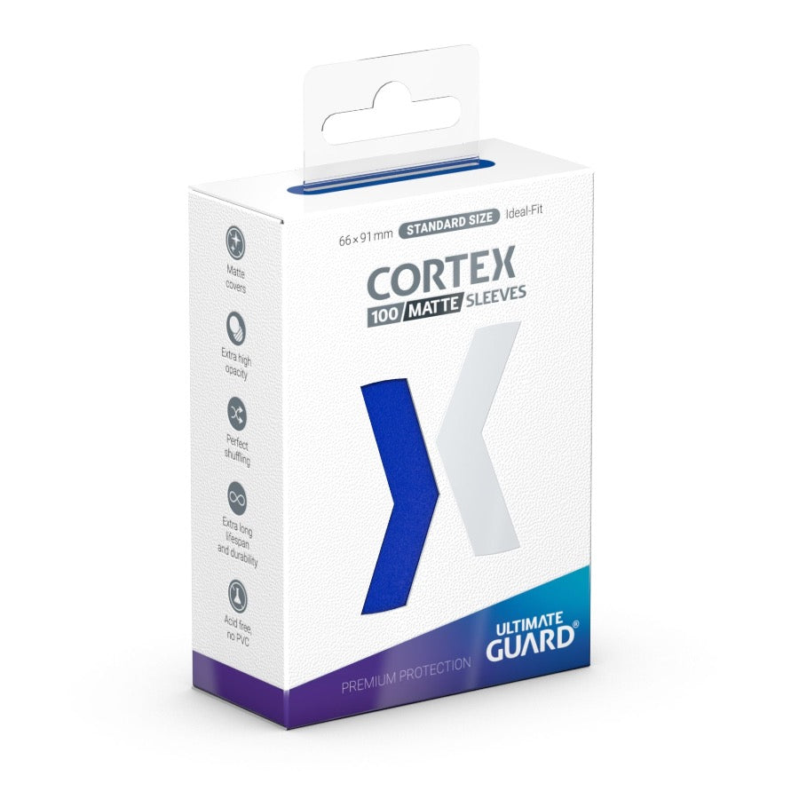 Ultimate Guard Cortex Sleeves - Matte Blue - Ideal Fit Standard Size (100)