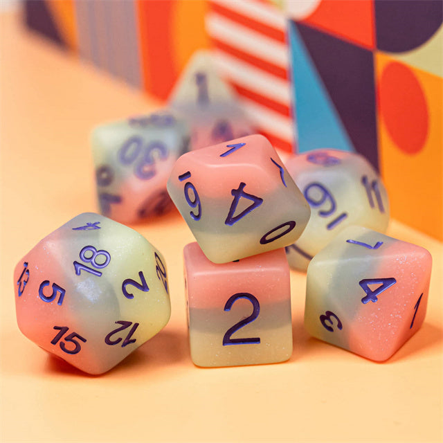 Matte Pastel Layered Dice