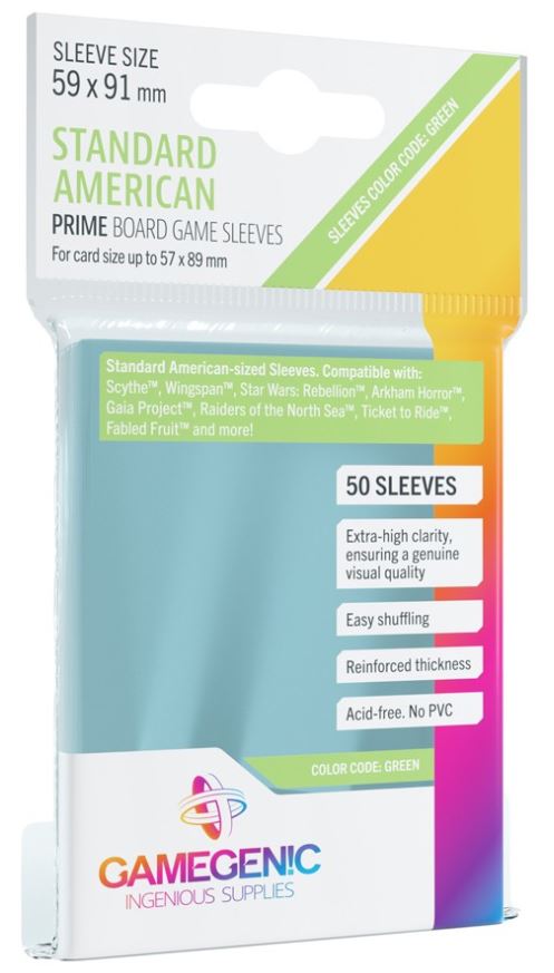 Gamegenic Prime Standard American Sleeves (59mm x 91mm)