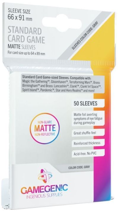 Gamegenic Matte Standard Sleeves (66mm x 91mm)
