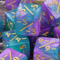 Light Blue Purple Glitter MTG Negative Counter Dice (16mm Single)