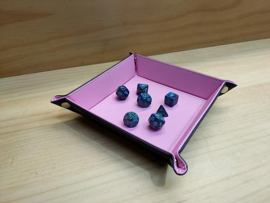 Folding Dice Tray (Pink)