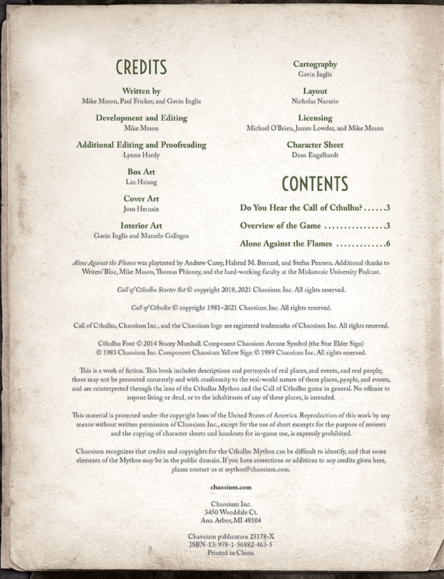 Call of Cthulhu Starter Set (2022)