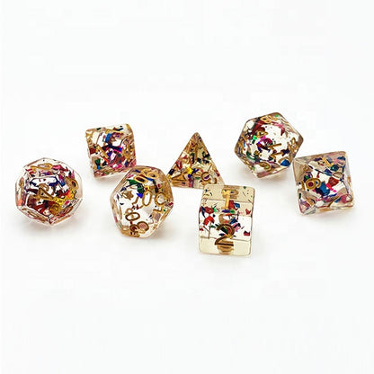 Confetti Dice with Gold Ink