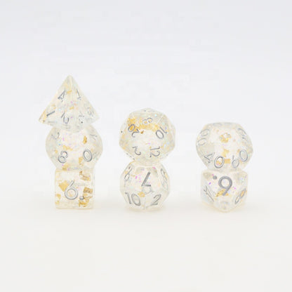 Glitter Gold Foil and Silver Ink Dice