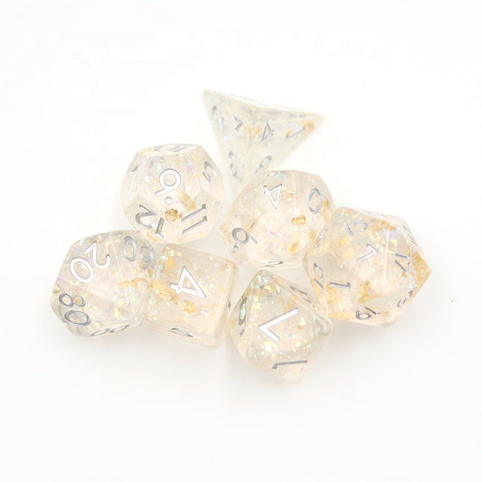 Glitter Gold Foil and Silver Ink Dice