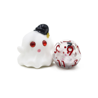 White Blood Ghost Dice Set
