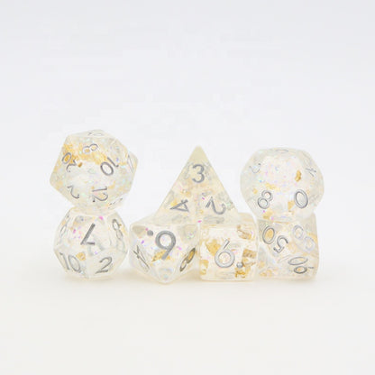 Glitter Gold Foil and Silver Ink Dice