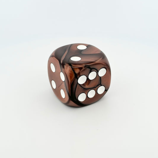 Deluxe Marbleized Brown (Chessex Off Colour 35mm D6)