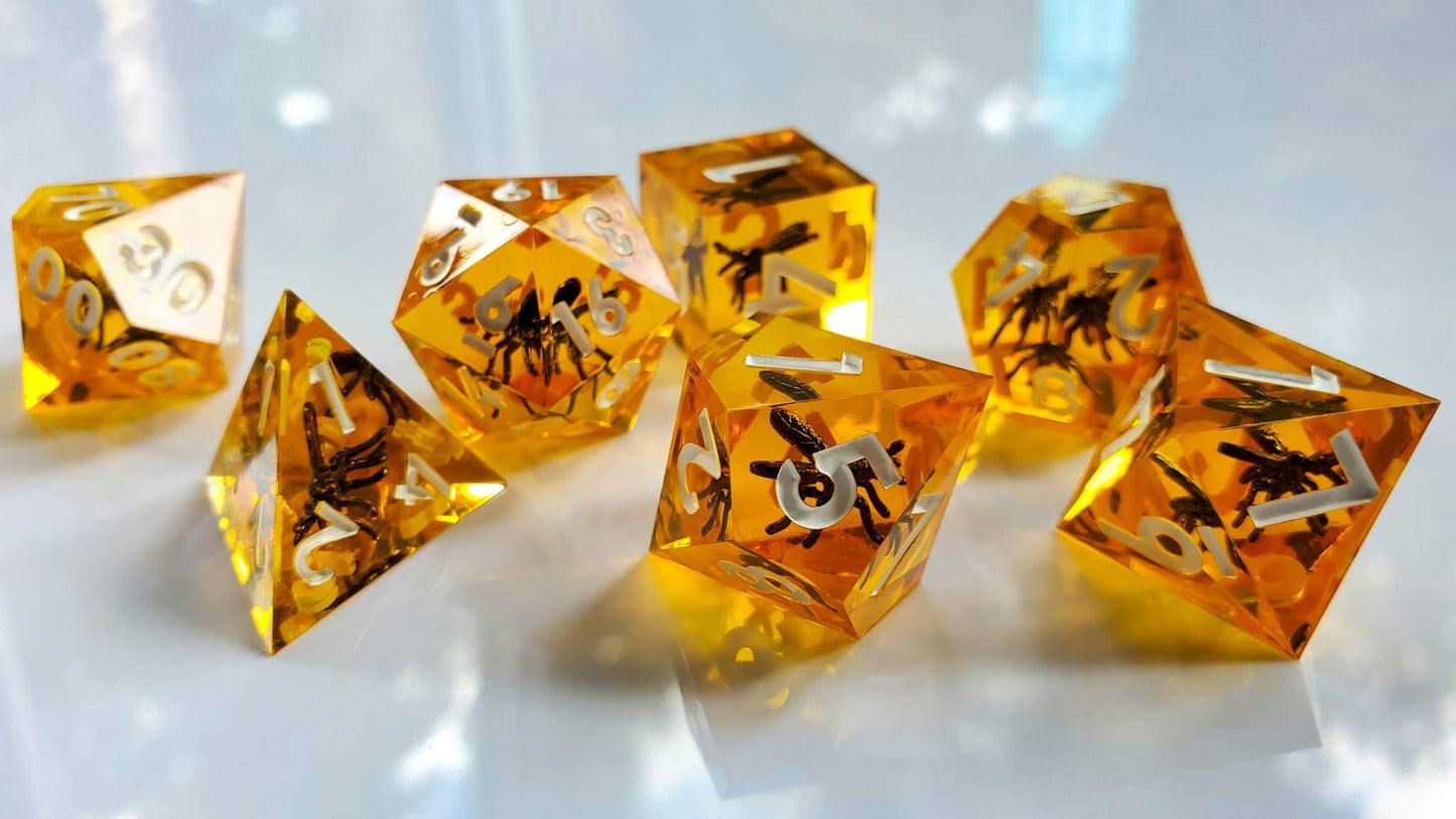 Amber Mosquito RPG Dice