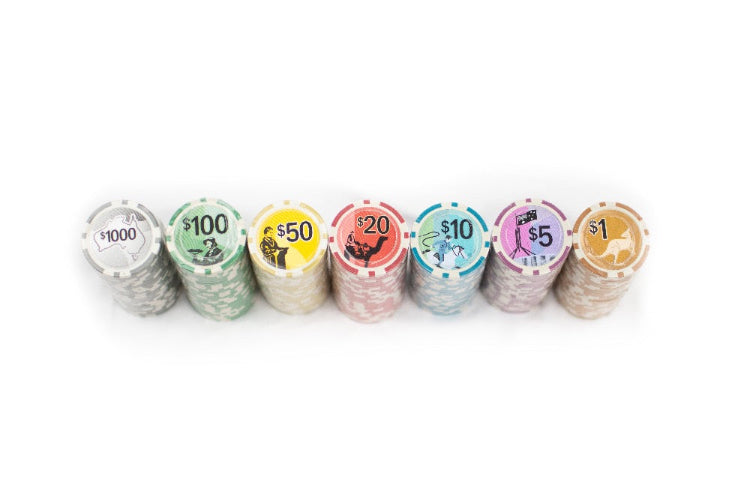 Australiana Poker Set - 300 Chips