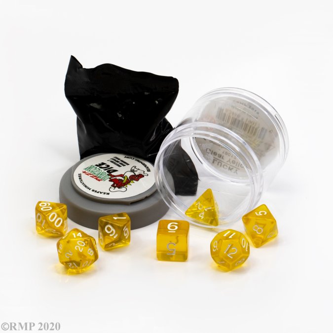 Reaper: Lucky Dice - Clear Yellow (Pizza Dungeon Dice)