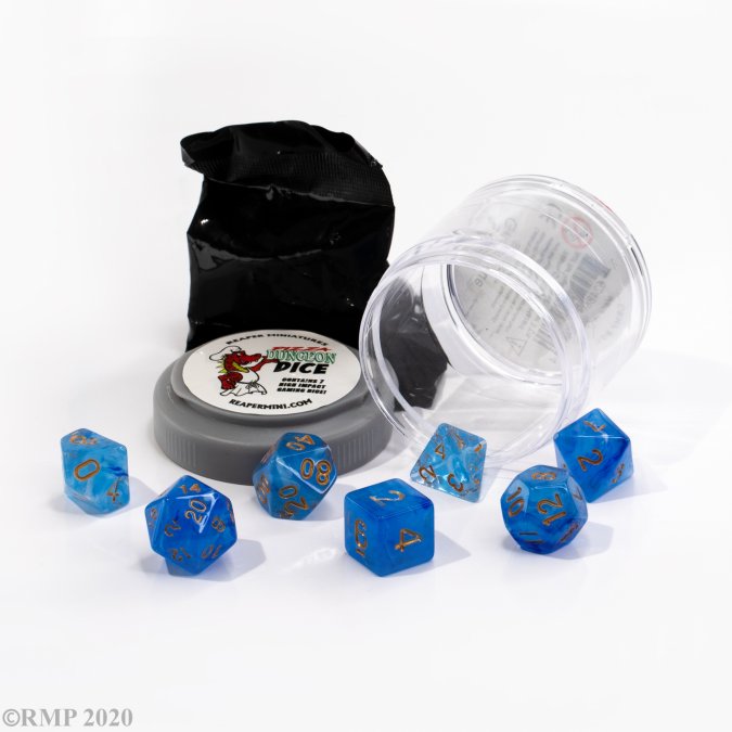 Reaper: Lucky Dice - Gem Blue (Pizza Dungeon Dice)