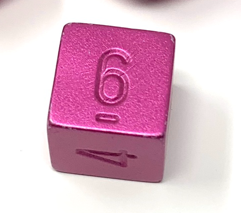 CHXPH0657: Single D6 w/Numbers Faux Metal Jacket Purple