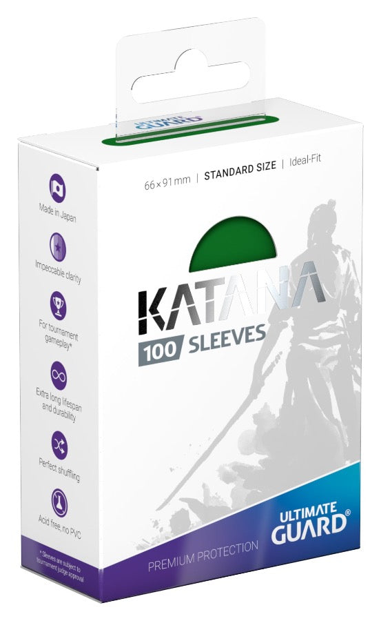Ultimate Guard Katana Sleeves - Green - Standard Size (100)