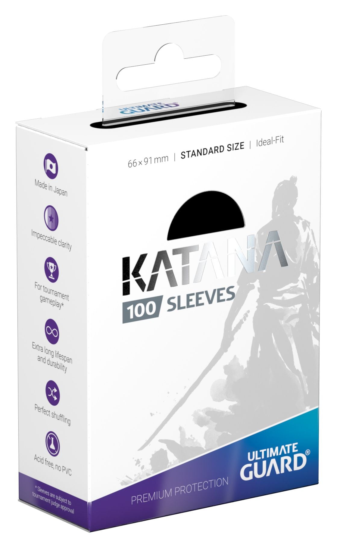 Ultimate Guard Katana Sleeves - Black - Standard Size Ideal Fit (100)