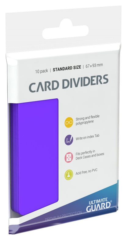 Card Dividers Standard Size - Purple (Pack of 10)