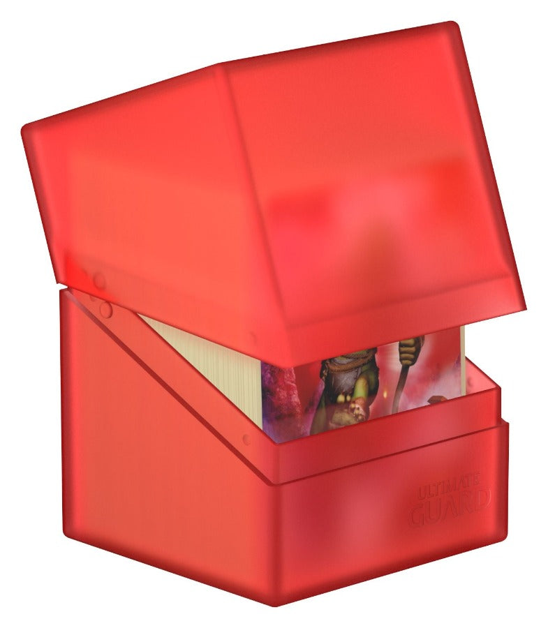 Ultimate Guard Boulder Deck Case 100+ Standard Size Ruby Deck Box