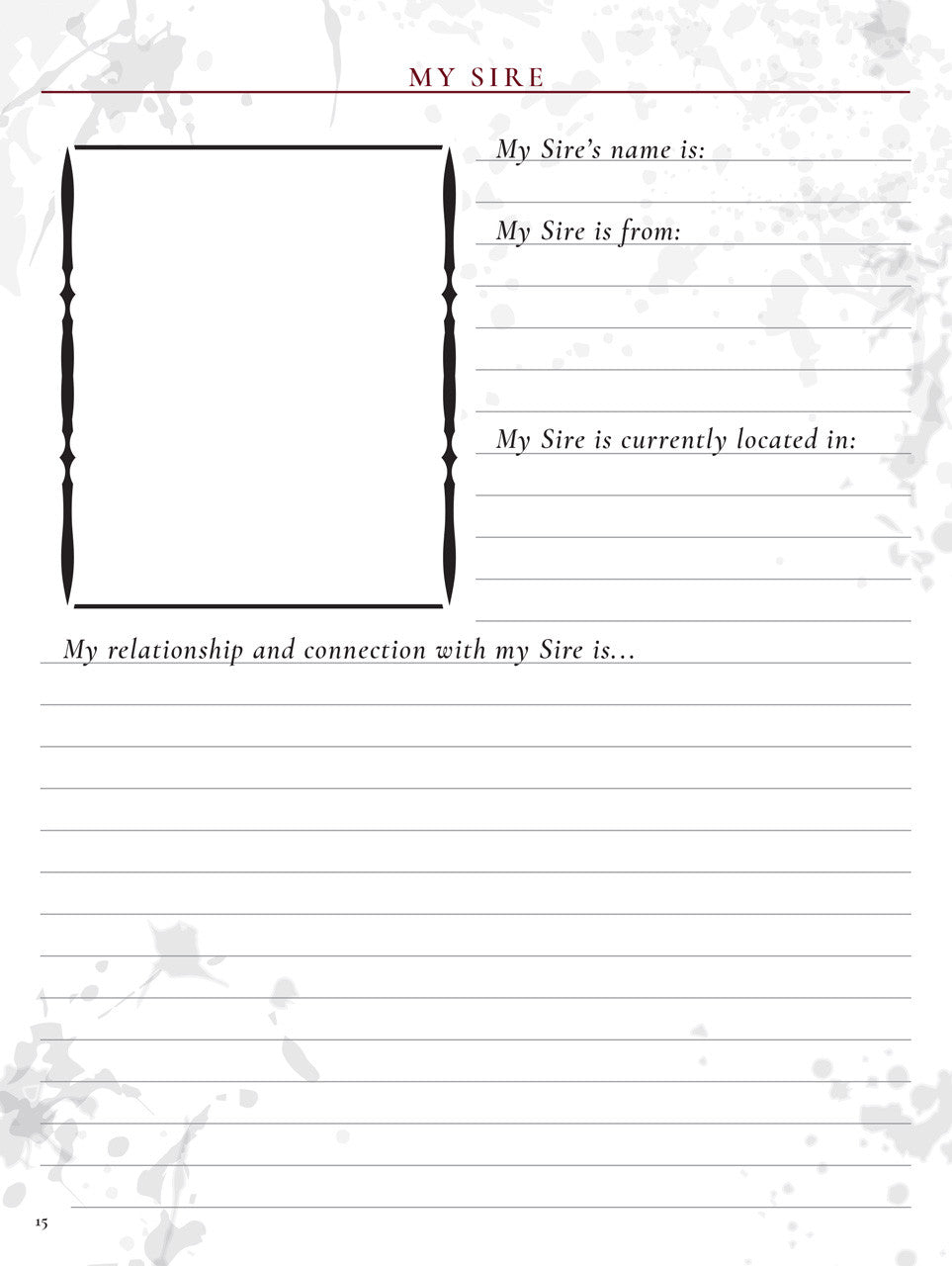 Vampire: The Masquerade 5th Edition Roleplaying Game Expanded Character Sheet Journal