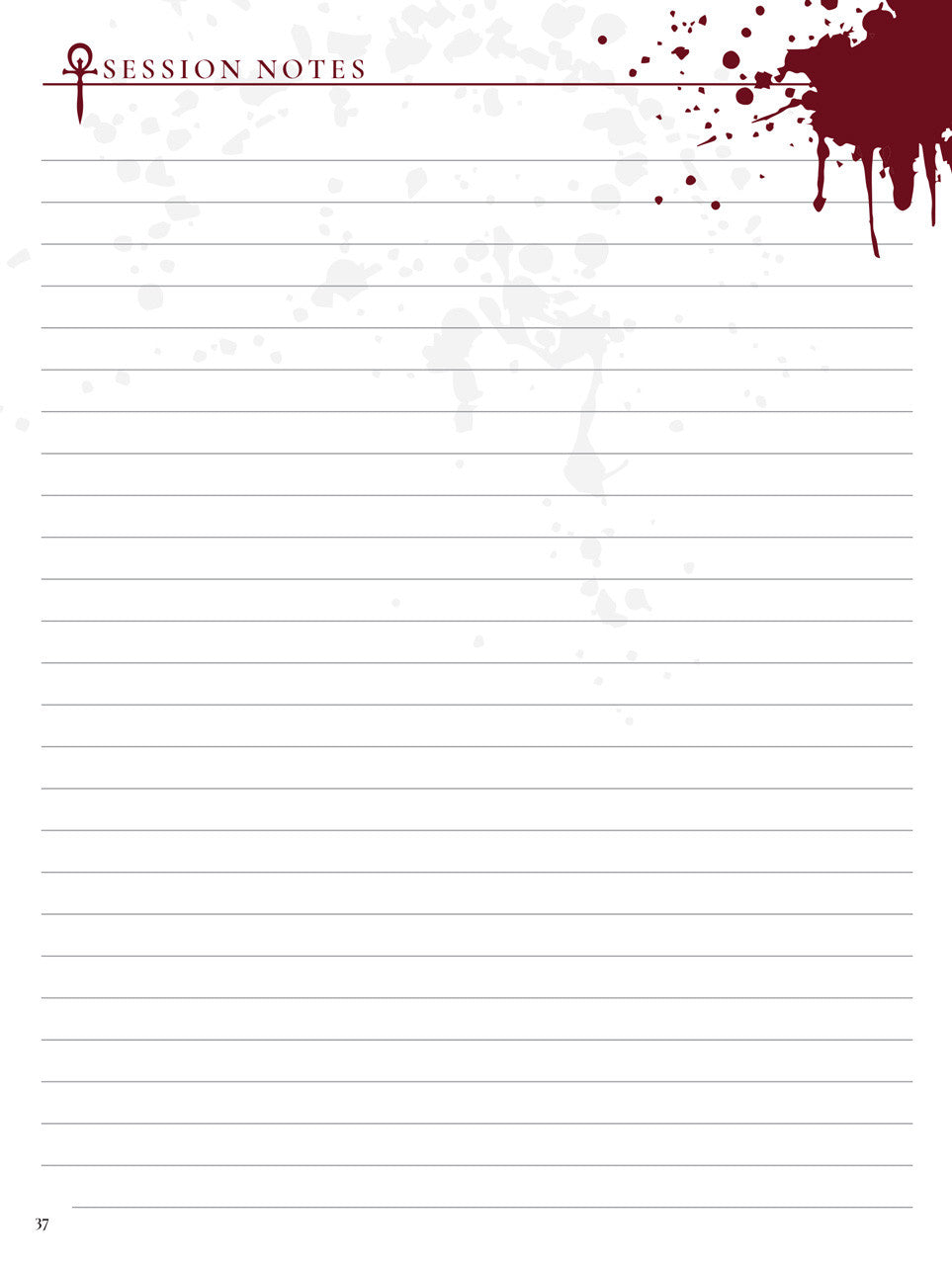 Vampire: The Masquerade 5th Edition Roleplaying Game Expanded Character Sheet Journal