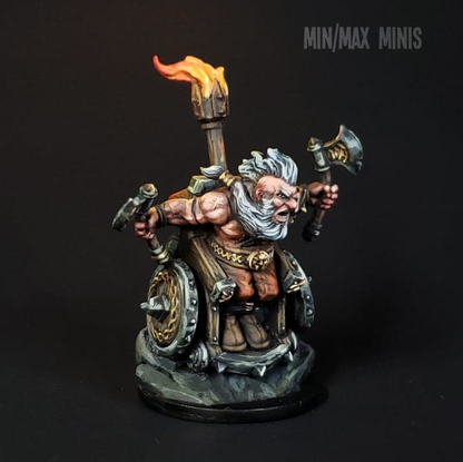 Dungeons and Diversity Dwarf Barbarian (Metal/Resin)