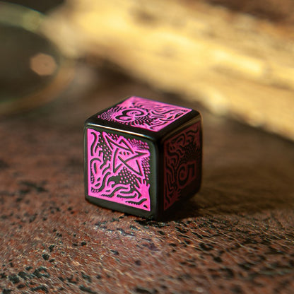 Call of Cthulhu 7th Edition - Black & magenta Dice Set