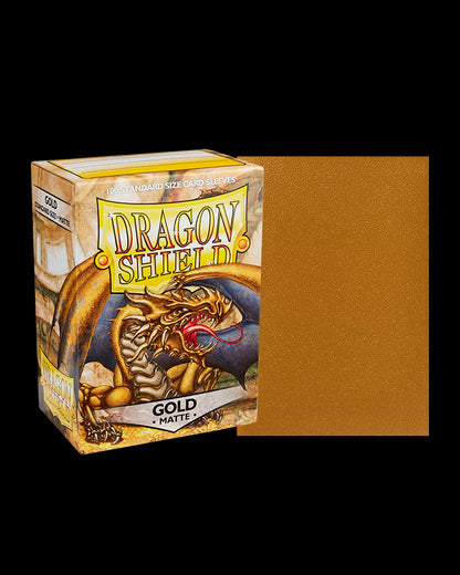 Dragon Shield - Gold - Matte Sleeves - Standard Size