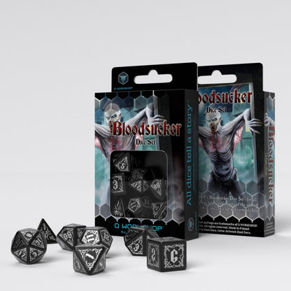 Bloodsucker Black & silver Dice Set